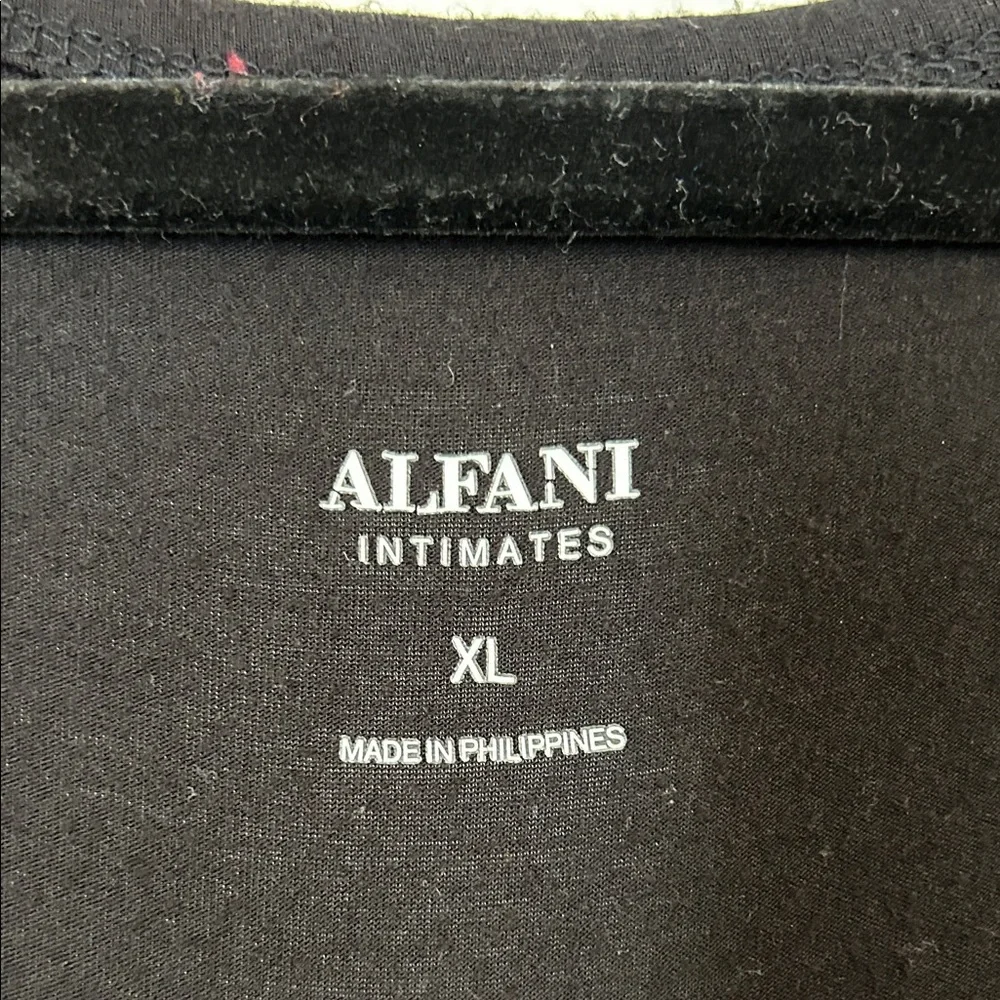 ALFANI INTIMATES X-Large Modal Spandex Black Sleeveless Tunic Top Loungewear